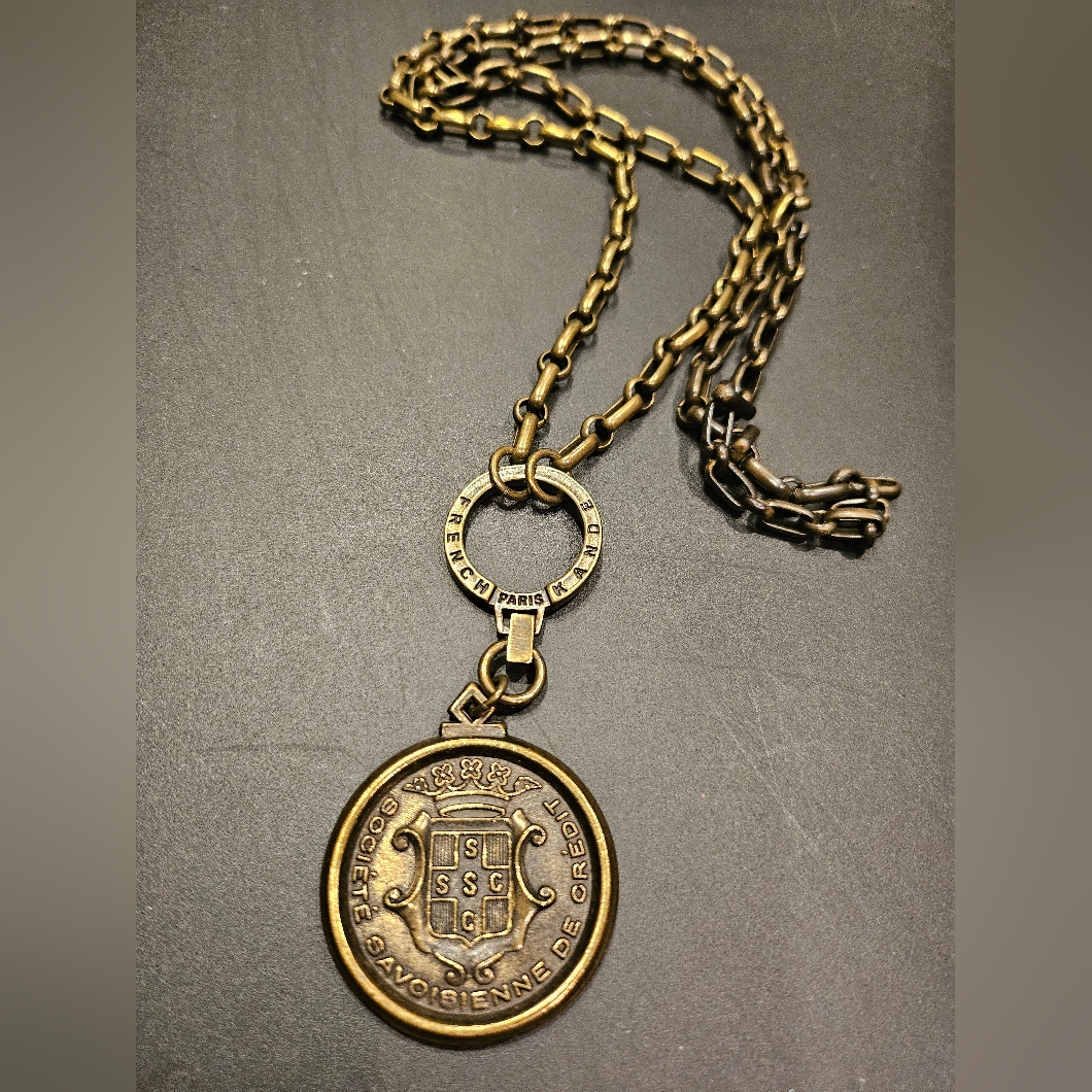 French Kande Necklace Savoie Medallion